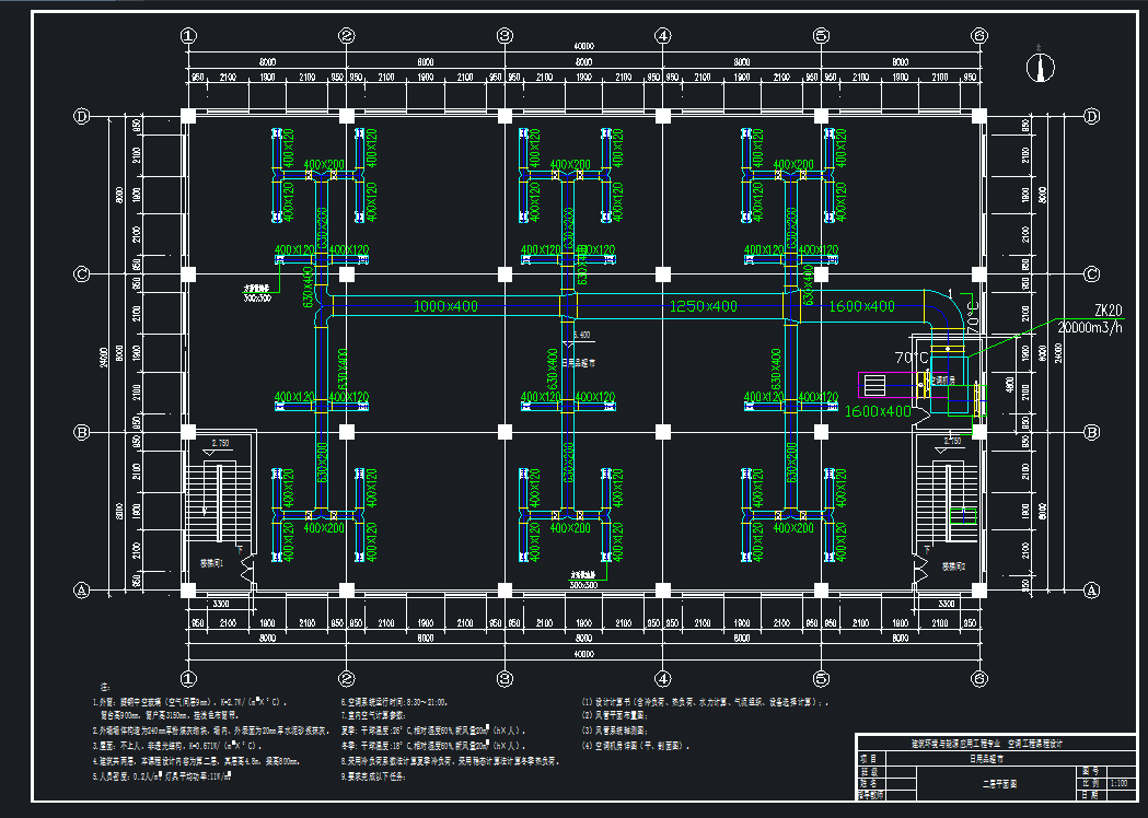 Z3247-超市空调系统风管平面图及系统图空调机房图==1326142=75