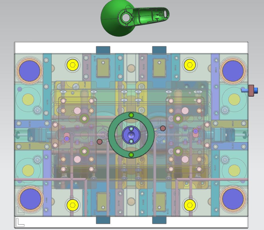 Z3371-灯罩模具手柄模具三维UG12.0无参==1163134=100