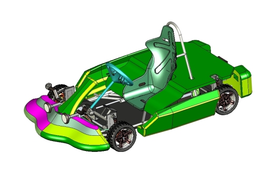 Z3378-四驱动小型电动车结构设计研究三维Step无参+CAD+说明书==722972=200