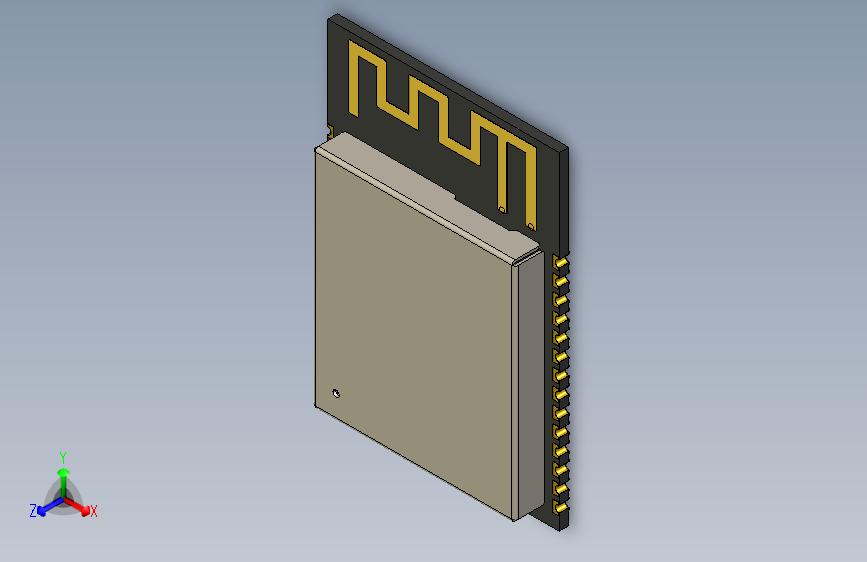 ESP32-WROOM-32E 三维模型
