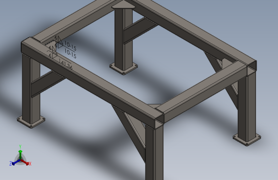 SOLIDWORKS钢架设计