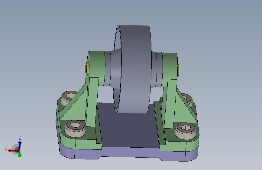 SolidWorks建模的传送带辊支撑装配