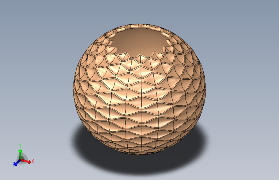 SolidWorks设计的波纹花瓶