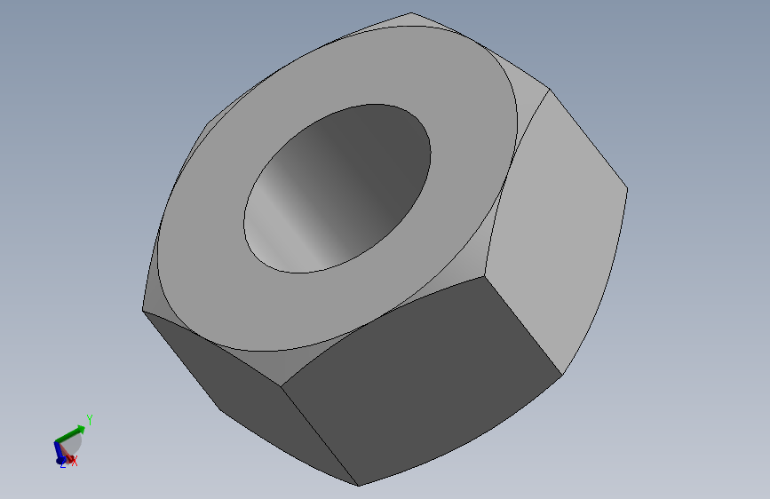 带六角孔的螺母