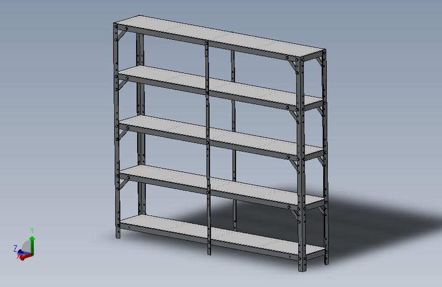 坚固耐用的1X6X5.5FT货架