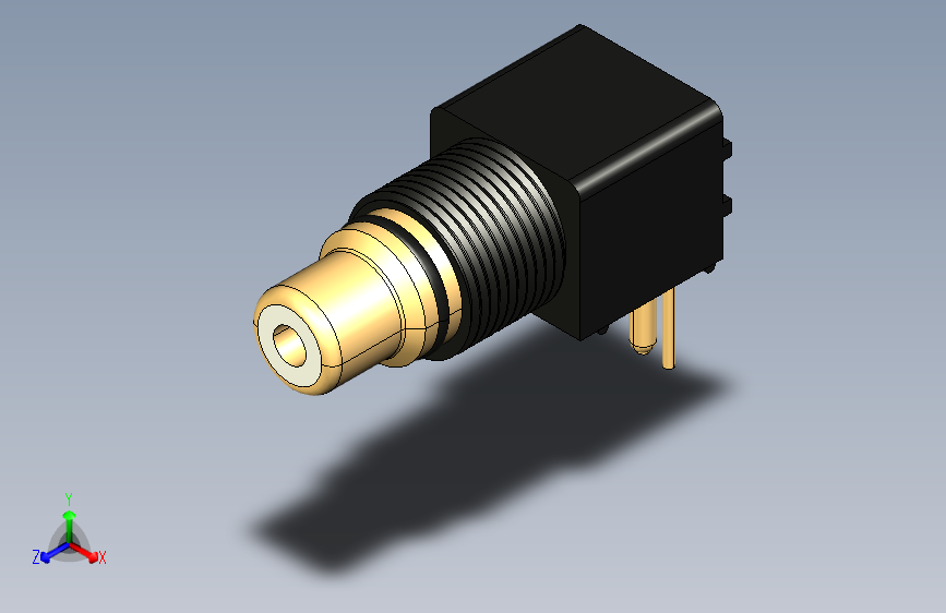 PCB面板安装90度1-RCA（AEC RJ-255）