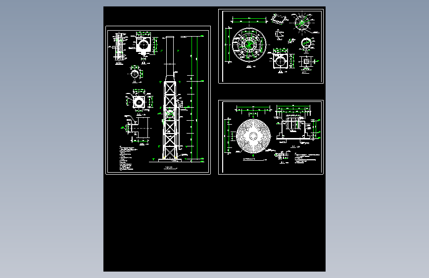 40米钢烟囱结构设计图纸