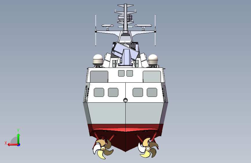 056型轻型护卫舰 背面视图