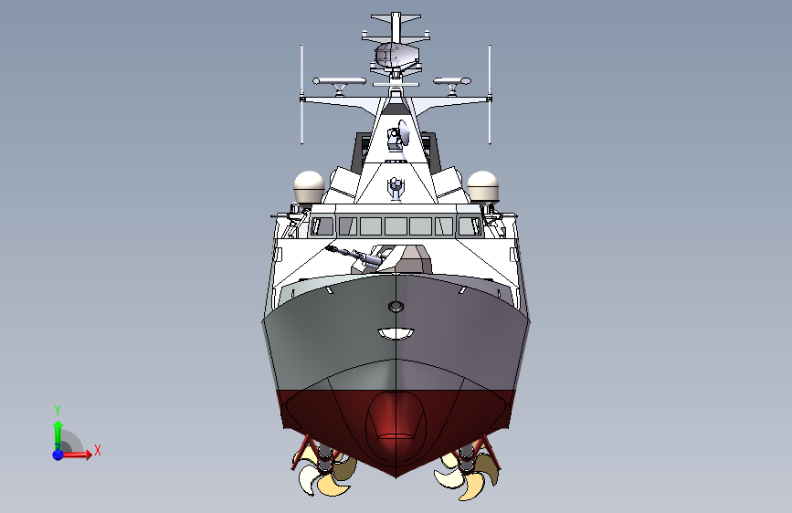 056型轻型护卫舰 正面视图