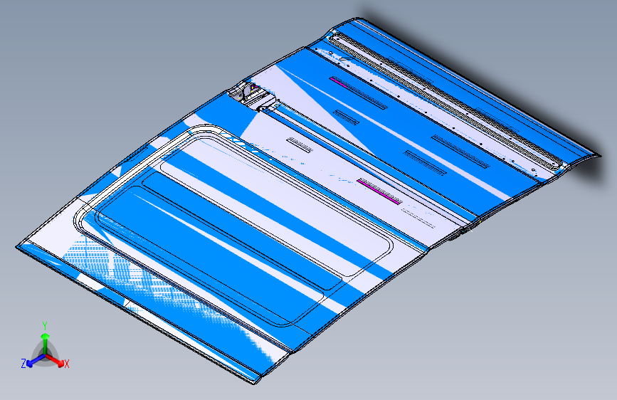 Z3410-面包车轨道移动门滑门移门三维Step无参==1372967=60