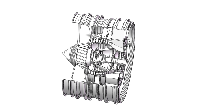 Z3235-CFM-56低压压气机组件三维SW2022带参==960303=50