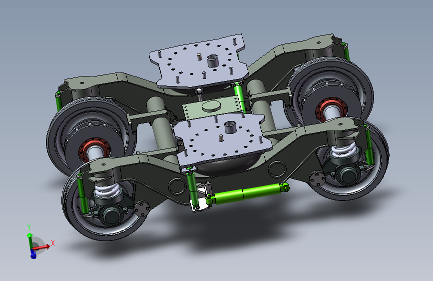 AM96型转向架_SOLIDWORKS 2023_模型图纸下载 – 懒石网