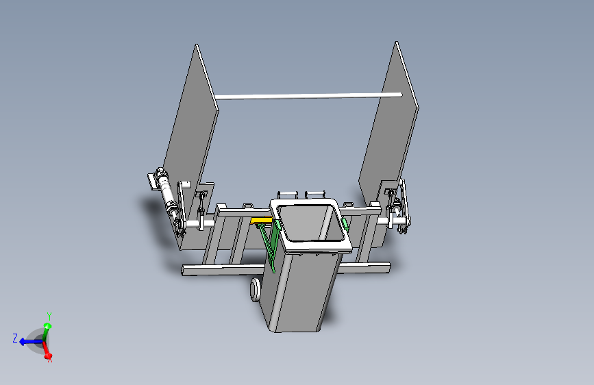 垃圾桶翻转机构