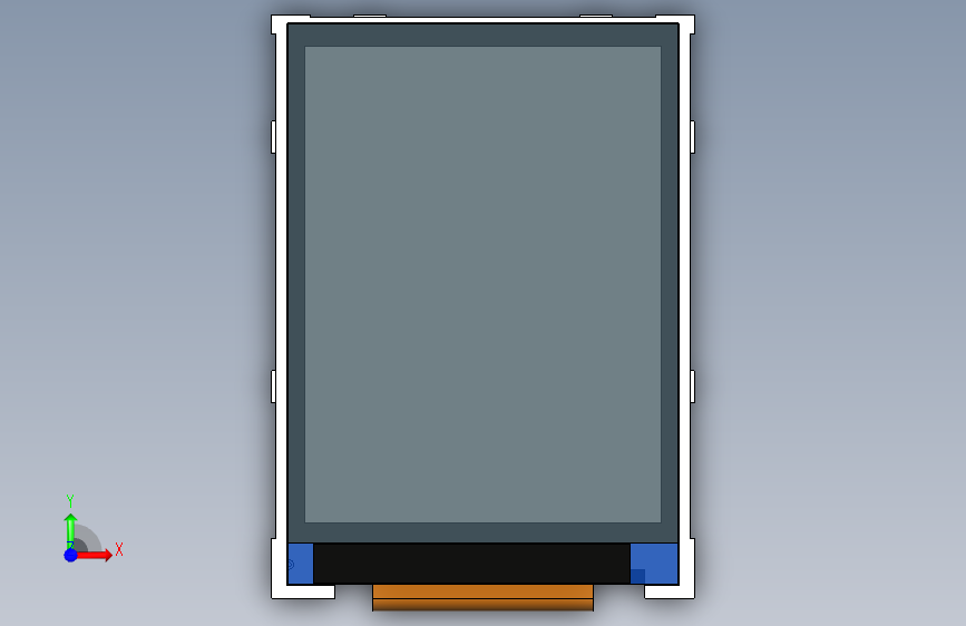 2.2 TFT ILI9341 - Flush- With Glass2.2 TFT 液晶屏 正面视图