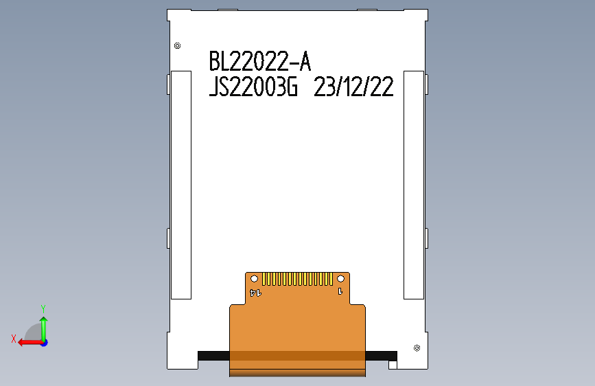 2.2 TFT ILI9341 - Flush- With Glass2.2 TFT 液晶屏 背面视图