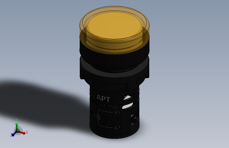 220V Amber ON LED AD16-22D S26开关
