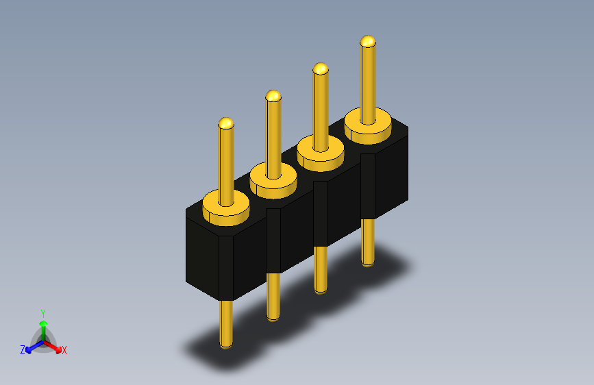 double-ended round H3.0mm-1X04PIN排针