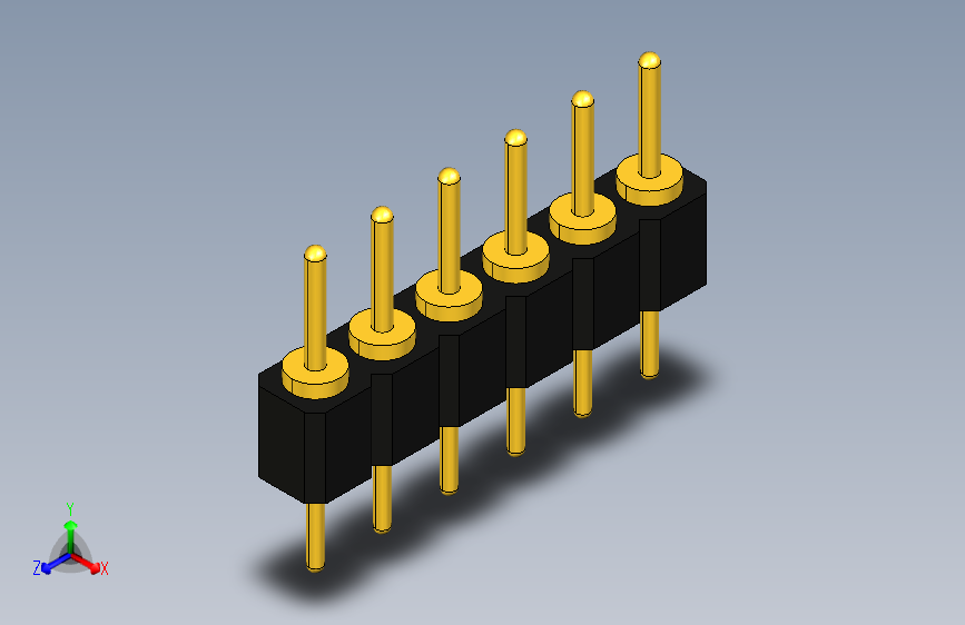 double-ended round H3.0mm-1X06PIN排针