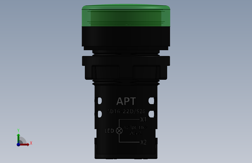 Green LED AD16-22D S26开关