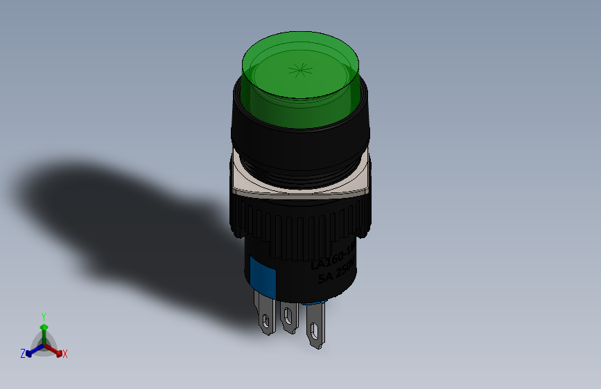 Green LED Switch 5A 250V OFF开关