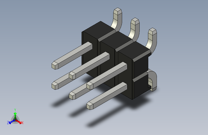 Header - SMD - Vertical - Dual Row - 6双排针.par