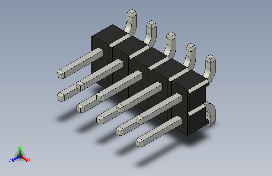 Header - SMD - Vertical - Dual Row - 10双排针.stp