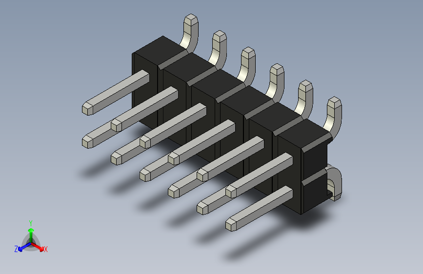 Header - SMD - Vertical - Dual Row - 12双排针.par