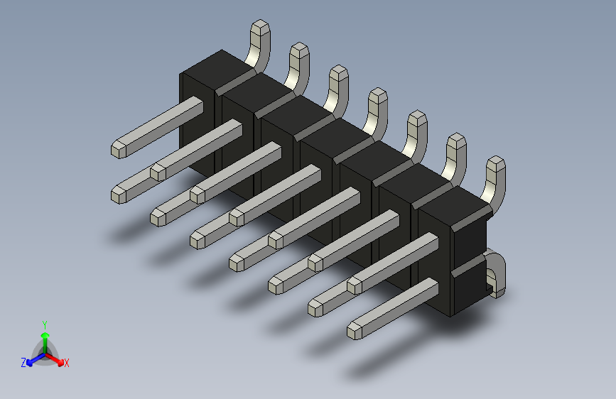Header - SMD - Vertical - Dual Row - 14双排针.par