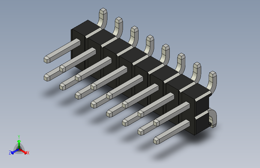 Header - SMD - Vertical - Dual Row - 16双排针.stp