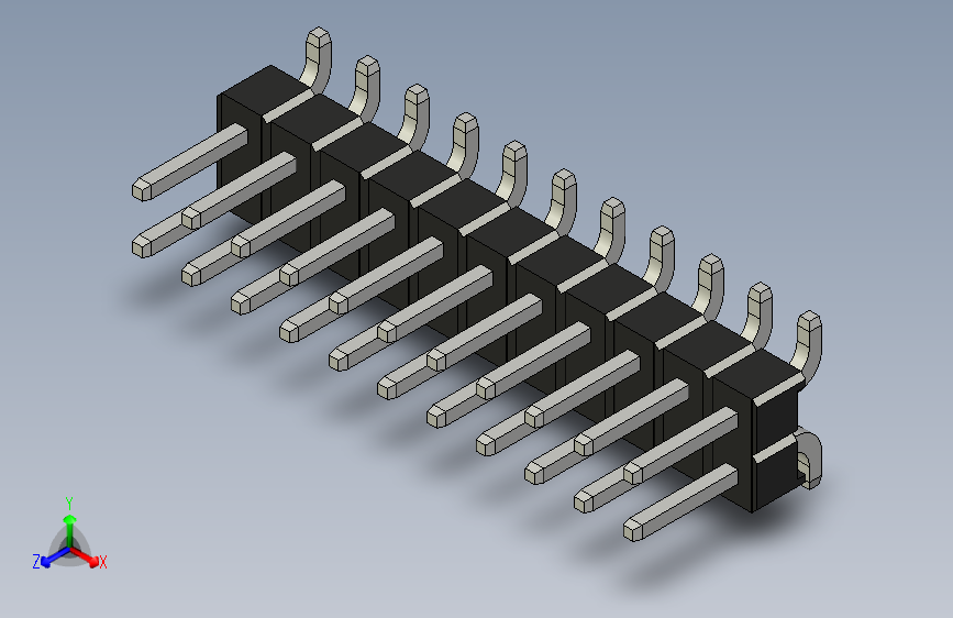 Header - SMD - Vertical - Dual Row - 22双排针.stp