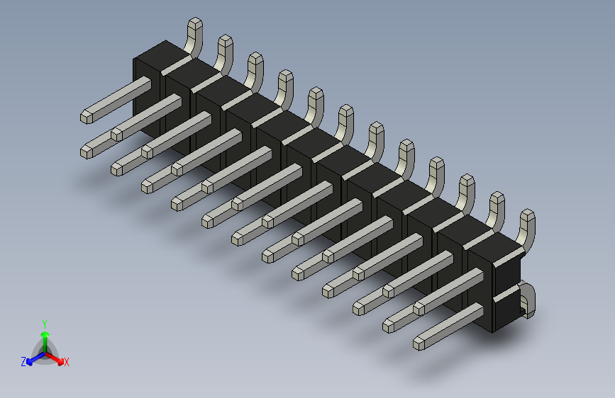 Header - SMD - Vertical - Dual Row - 24双排针.stp