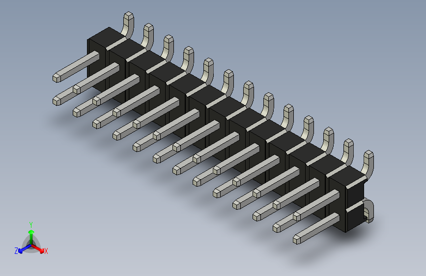 Header - SMD - Vertical - Dual Row - 26双排针.stp