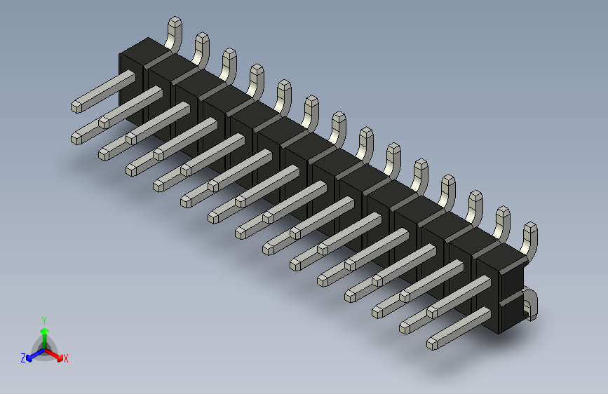 Header - SMD - Vertical - Dual Row - 28双排针.par