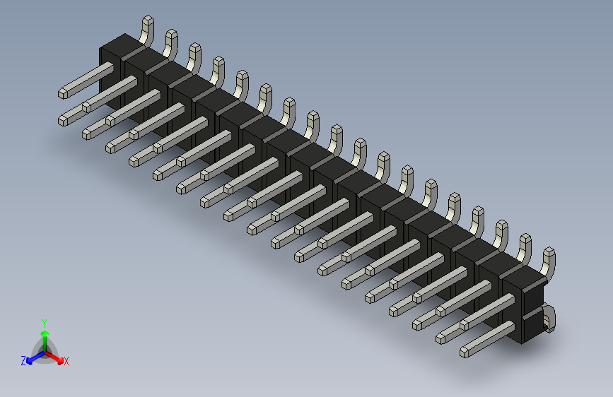 Header - SMD - Vertical - Dual Row - 36双排针.par