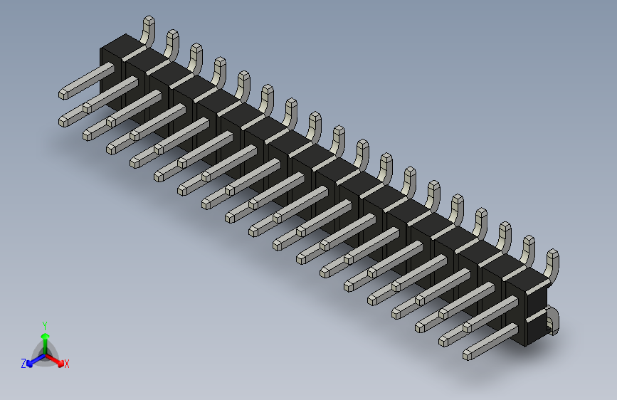 Header - SMD - Vertical - Dual Row - 36双排针.stp