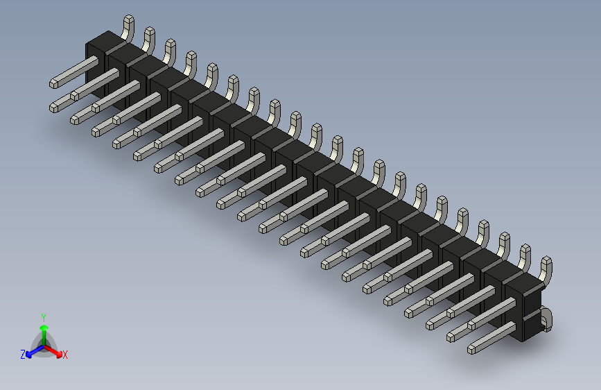 Header - SMD - Vertical - Dual Row - 42双排针.par