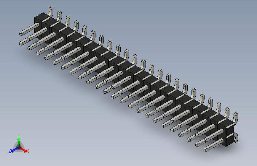 Header - SMD - Vertical - Dual Row - 46双排针.stp
