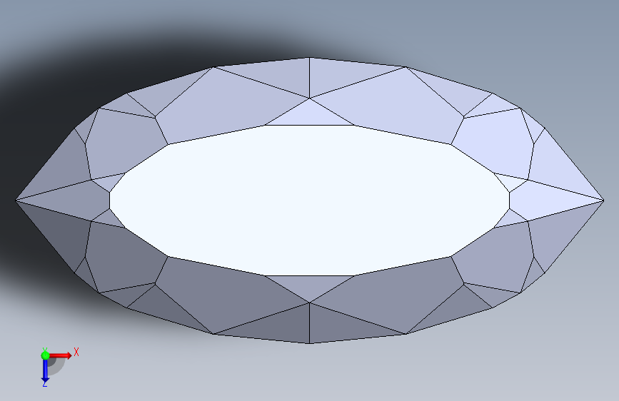 Marquise Gemstone  2-fold 64 Index宝石宝石 珠宝