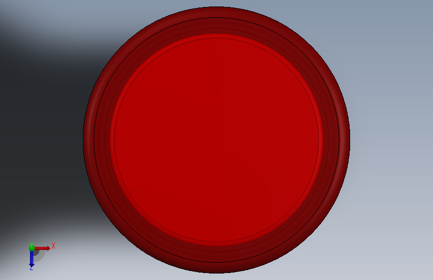 Red ON LED AD16-22D S26开关 俯视图