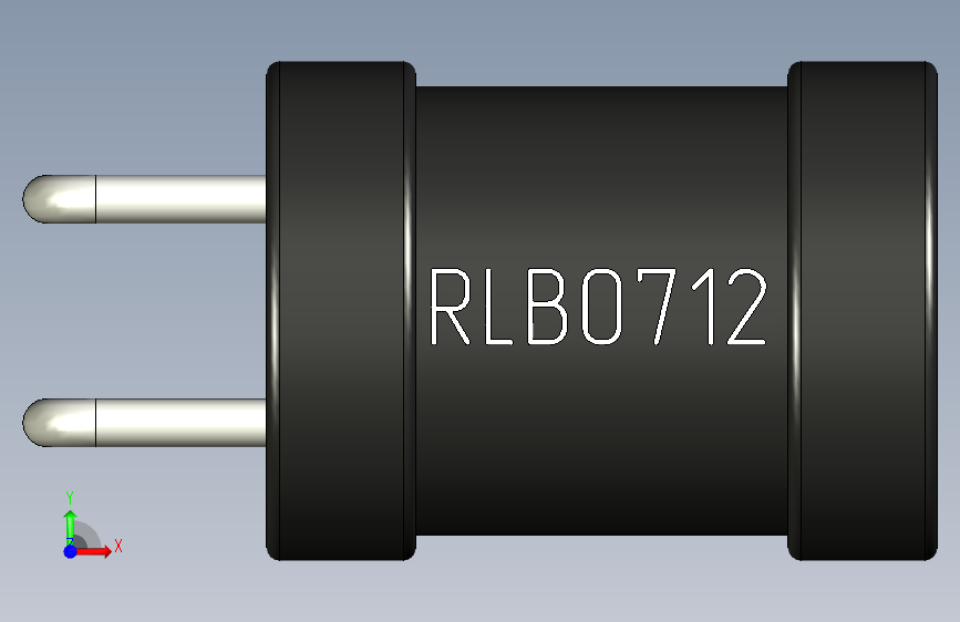 RLB0712_horizontal电感器 正面视图