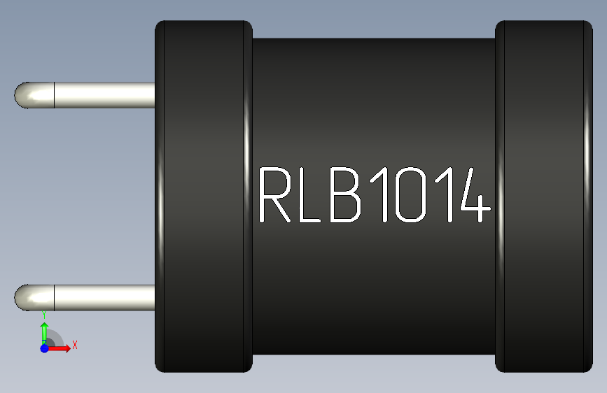 RLB1014_horizontal电感器 正面视图