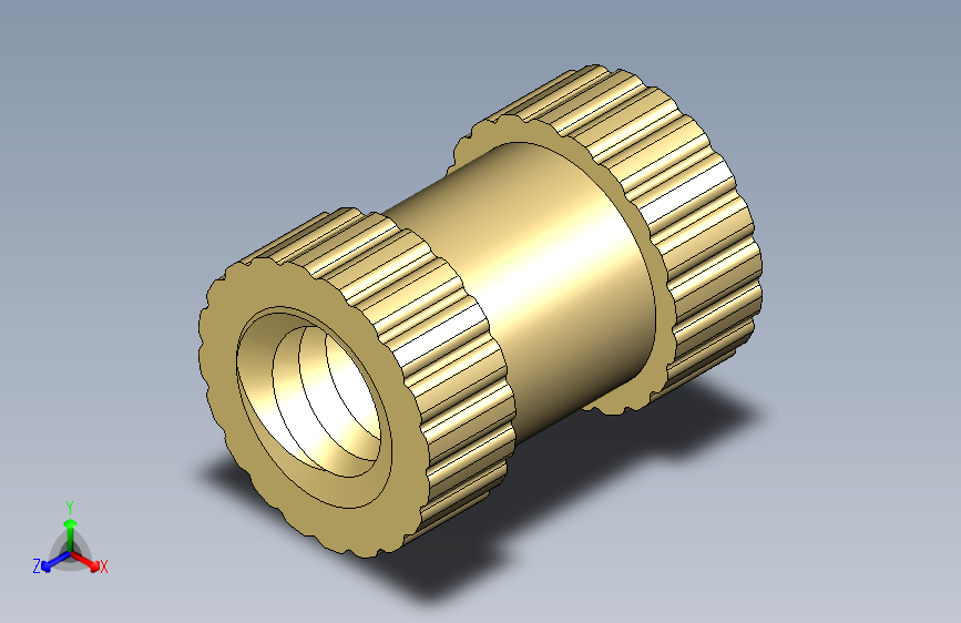 Threaded Insert - M2x5x3.5螺纹嵌件 主视图