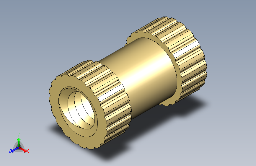 Threaded Insert - M2x6x3.5螺纹嵌件 主视图