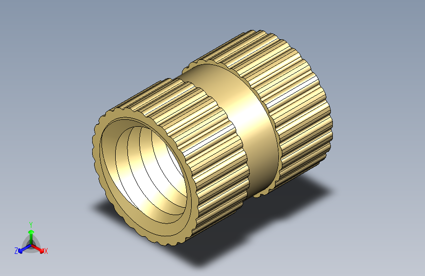 Threaded Insert - M3x5x4螺纹嵌件 主视图