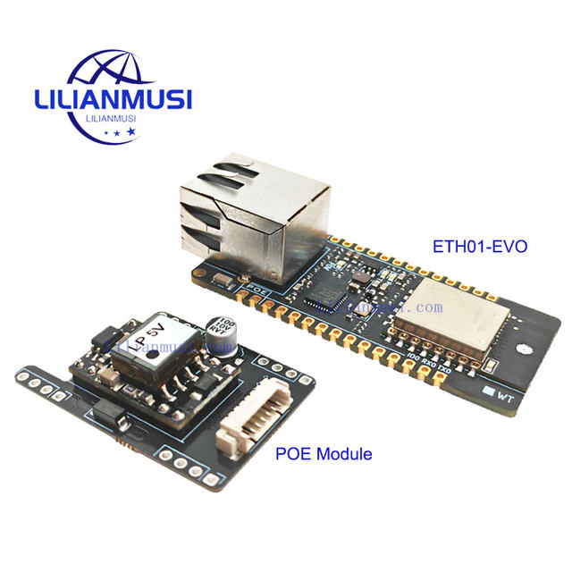 WT32-ETH01-EVO _ ESP32-ETH01-EVO带Poe Hat