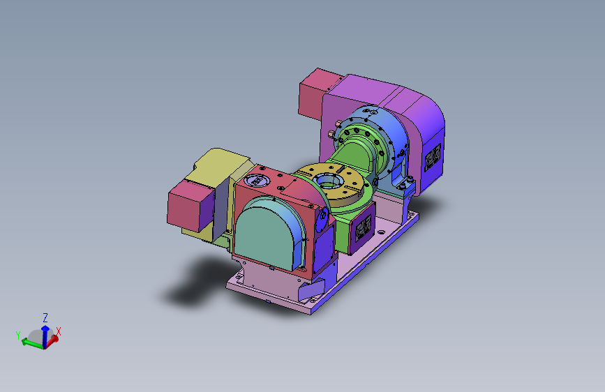 TJR第五轴转台结构 step+f3d格式