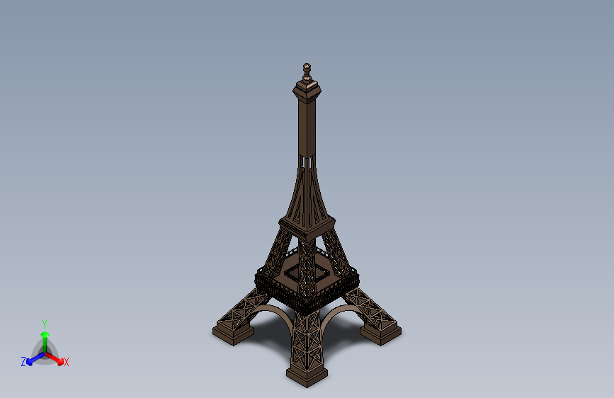 eiffel-tower-37埃菲尔铁塔模型3D图纸 STEP格式