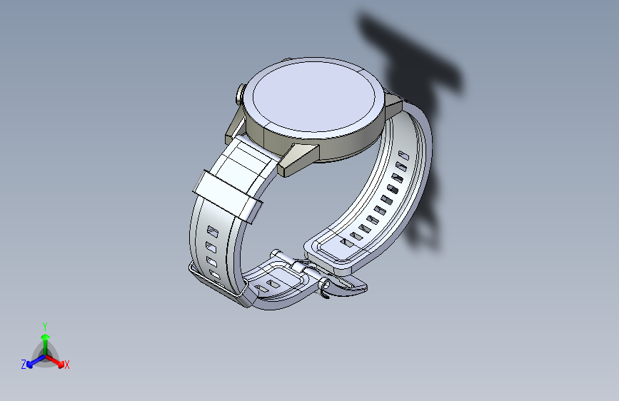 HONOR Watch手表腕表造型3D图纸 STEP格式