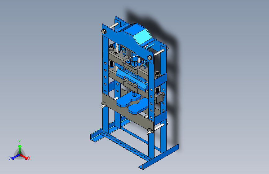 10吨液压折弯机3D建模图纸 SOLIDWORKS设计 附STEP格式