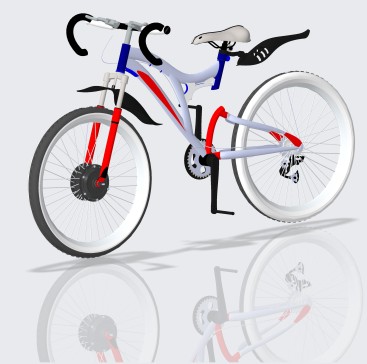 Bike Cycle Mountain Bike自行车3D数模图纸 STP格式